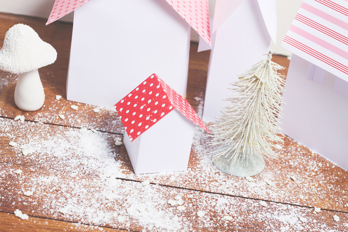 DIY maisons en papier pour Noël, Dollyjessy