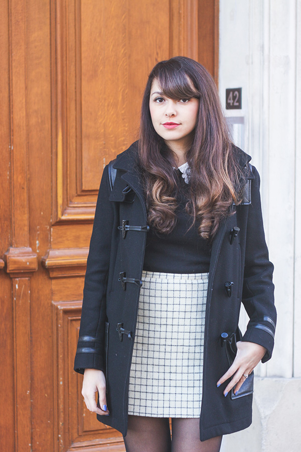 Look Hiver, Preppy, pull col claudine, jupe en laine Madewell - Blog Lifestyle Mode Dollyjessy