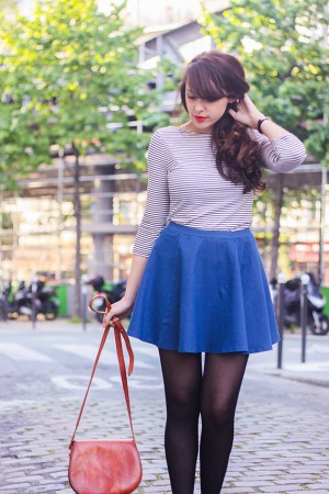 Mini Jupe Patineuse En Jean
