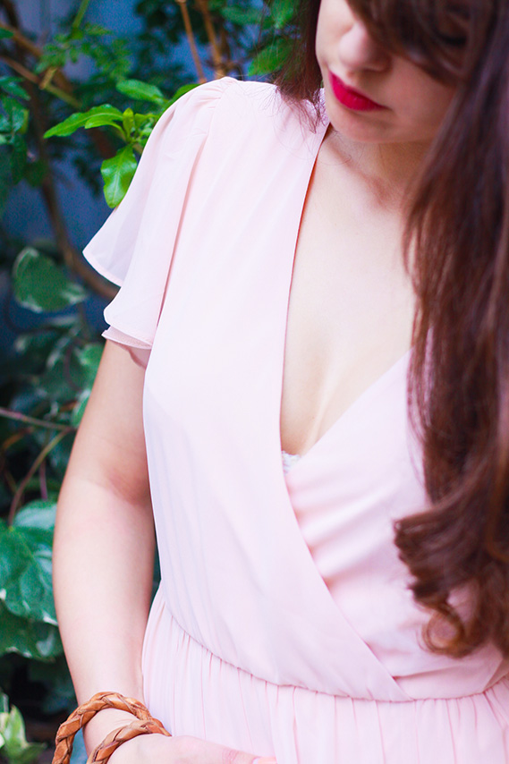 Dollyjessy blog mode fashion lifestyle - Look #35 Robe longue rose pastel Asos