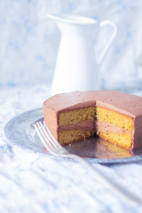 Recette cake gâteau pralin praliné, avec ganache montée au chocolat praliné - Blog Dollyjessy Cuisine Lifestyle