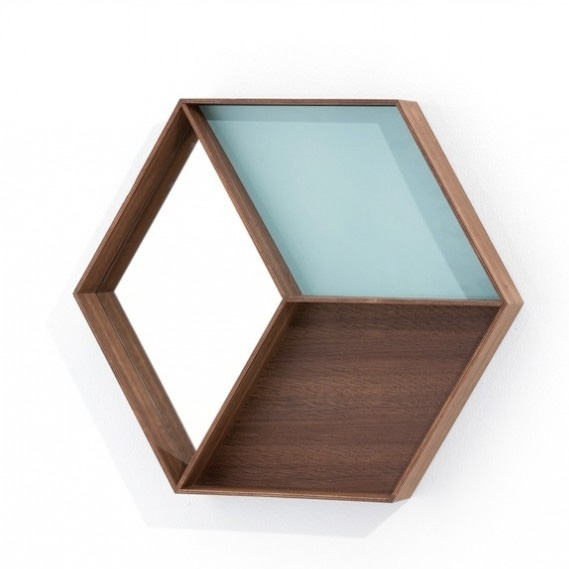 Miroirs avec étagères compartiments, design scandinave