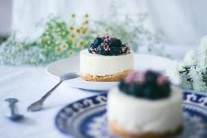 Cheesecake Vanille Et Myrtilles Sans Cuisson Et Palet Breton