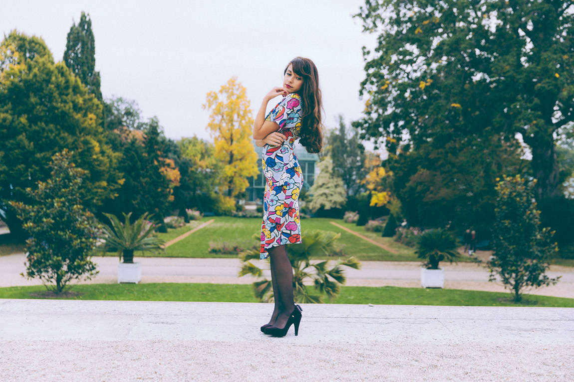 Blog mode look glamour robe crayon - shooting serres d'Auteuil 
