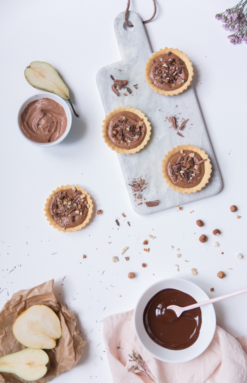 Recette tartelette au chocolat avec ganache montée - mousse au chocolat légère aérienne - blog culinaire cuisine lifestyle paris - photographe culinaire paris