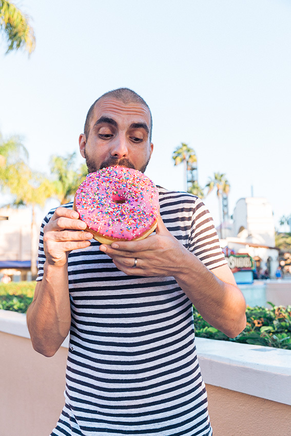 Monde des simpsons donut géant Visite de Universal Studio à Los Angeles conseils blog français. Les meilleures attractions de Universal Studio - visiter la californie